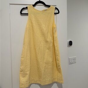 Abercrombie & Fitch Light Yellow Sleeveless linen dress